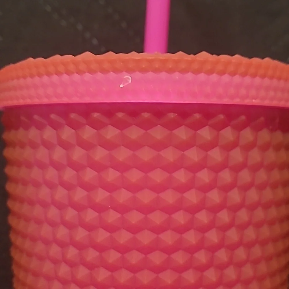 BNWT Starbucks Neon Pink Studded Tumbler - Picture 3 of 6